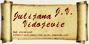 Julijana Vidojević vizit kartica